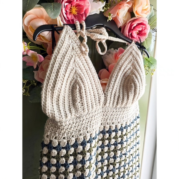 Hand Crocheted Midi Dress - Picture 2 of 7